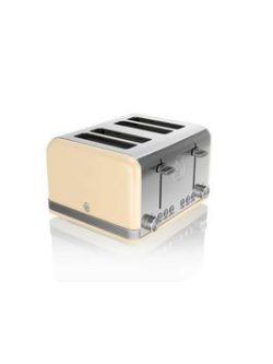 Swan 4-Slice Retro Toaster - Cream